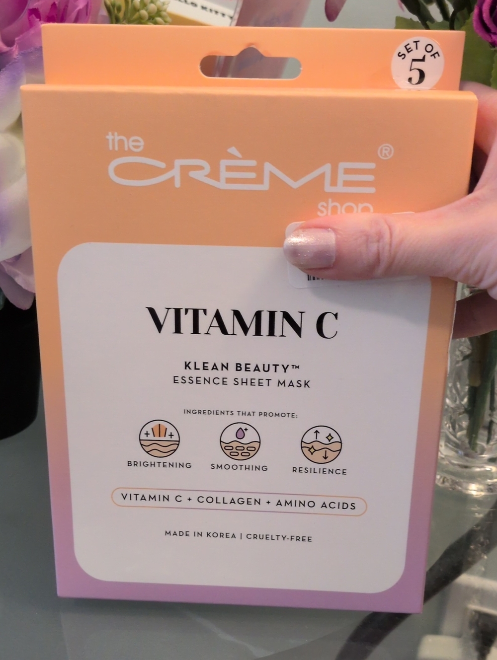 The Crème Shop Vitamin C Essence Sheet Mask - Peach (Set of 5)
